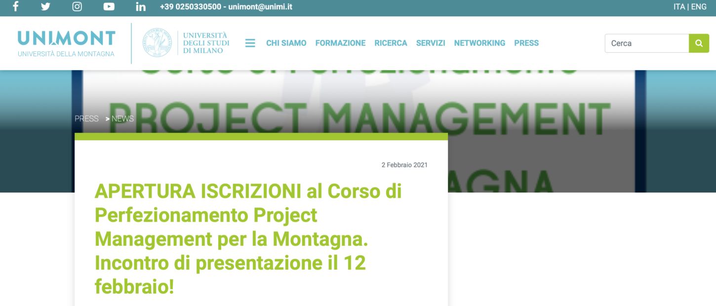 Project Management per la Montagna